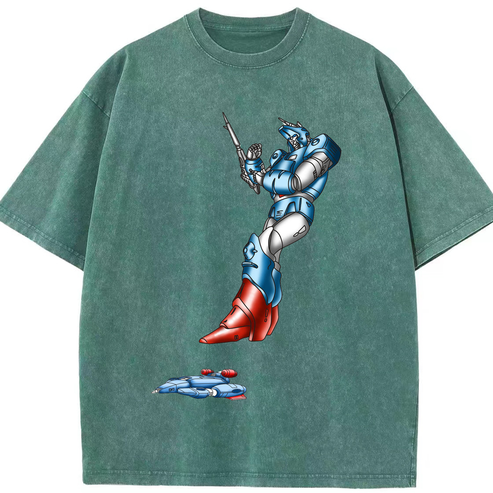 （画像用）  綿100% ヴィンテージ風 半袖Tシャツ（フロントプリント）
